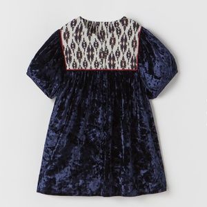 NWT Zara Kids Velvet Batik Dress size 3-4 years